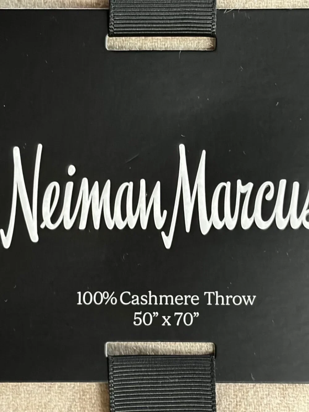 Neiman Marcus 100% CASHMERE THROW 50 X 70 BLANKET MSRP $398 OATMEAL HEATHER